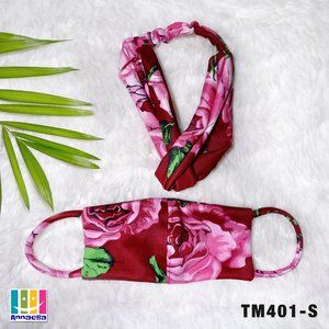 Annaella Headband / Turban & Face Mask Set, TM401S